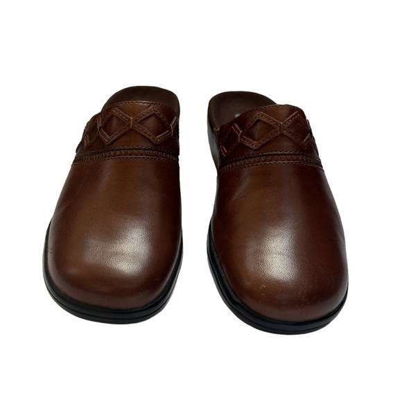 Clarks‎ Leather Mules With Diamond Detail Brown Size 7 M - Picture 2 of 7